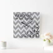 とにかく遅刻だ スクエア壁時計 (ホーム)