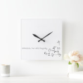 とにかく遅刻だ スクエア壁時計 (ホーム)