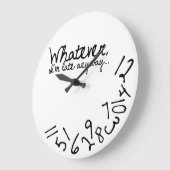 とにかく遅刻だ ラージ壁時計 (傾斜)