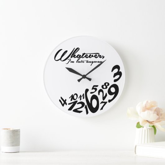 とにかく遅刻だ ラージ壁時計 (ホーム)