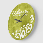 とにかく遅刻だ ラージ壁時計 (傾斜)