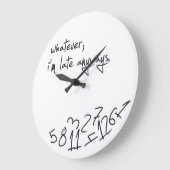 とにかく遅刻だ ラージ壁時計 (傾斜)