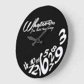 とにかく遅刻だ ラージ壁時計 (傾斜)