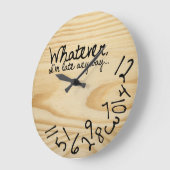 とにかく遅刻だ(ロゴなし) ラージ壁時計 (傾斜)