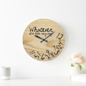 とにかく遅刻だ(ロゴなし) ラージ壁時計 (ホーム)