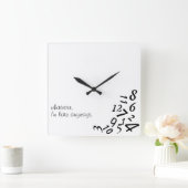 ~とにかく遅刻だ~壁時計カスタマイズ、 スクエア壁時計 (ホーム)