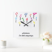 ～とにかく遅刻だ～壁時計カスタマイズ、 スクエア壁時計 (ホーム)