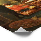 との宮殿インテリアの音楽パーティー ポスター (角)