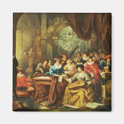 との宮殿インテリアの音楽パーティー マグネット (正面)