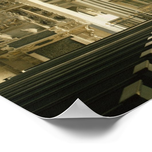 との教会のインテリアの見解 ポスター (角)