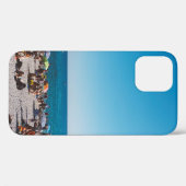 ~との灰色の砂のビーチを楽しむ人々 Case-Mate iPhoneケース (裏面 (横))