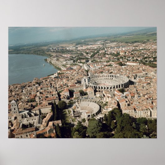 ～との町の空中眺め ポスター (正面)