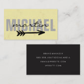 とはっきりした文字矢印 名刺 (正面/裏面)