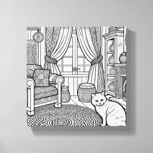 とはっきりした簡単cat #2 Canvas Print キャンバスプリント (正面)