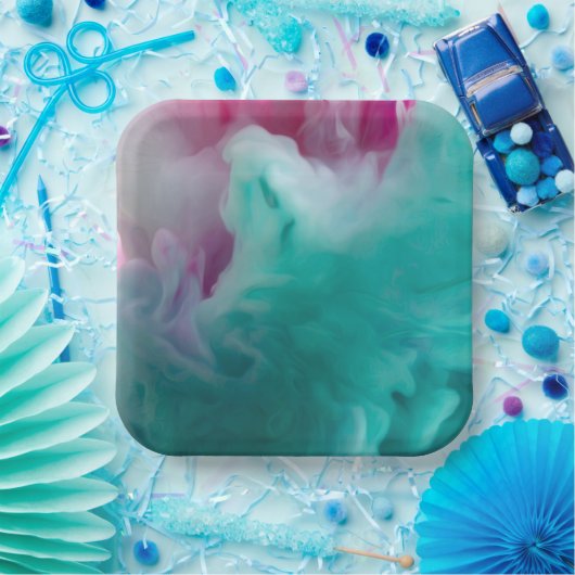 とはっきりした美しい9"スクエア紙プレート ペーパープレート (パーティー)