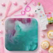 とはっきりした美しい9"スクエア紙プレート ペーパープレート (パーティー)