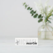 とはっきりしたCursive文字サロンスタイリスト スキニー名刺 (スタンド正面)