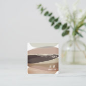 とはっきりしたEdgy Dark BrownのQR結婚コード エンクロージャーカード (スタンド正面)