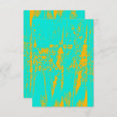 とはっきりしたEdgy Neon Halftoneカーグランジド 招待状 (正面/裏面)