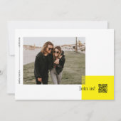 とはっきりしたJoyful Save the Date Photo Card 招待状 (裏面)