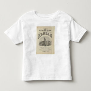 とびらのカンザスの公式の州の地図書 トドラーTシャツ