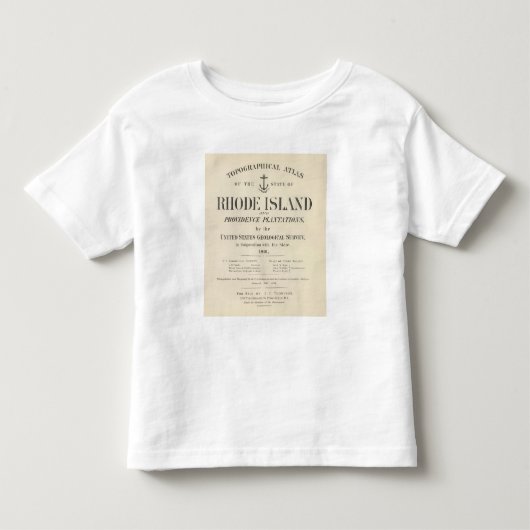 とびらのロードアイランドの地図書 トドラーTシャツ (正面)