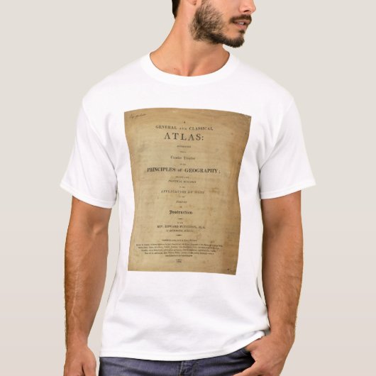 とびらの概要及びクラシカルな地図書 Tシャツ (正面)