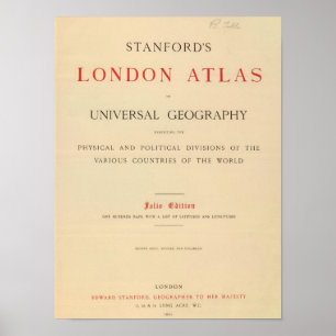 とびらスタンフォードのロンドンの地図書 ポスター