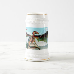 とまられたドラゴン ビールジョッキ