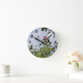 とまられたハチドリ ラウンド壁時計 (ホーム)