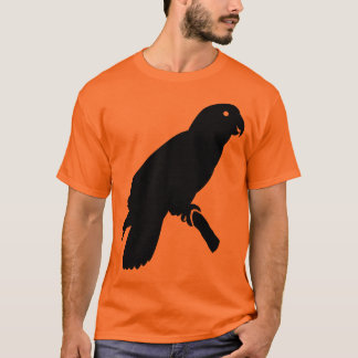 とまり木の黒いオウム Tシャツ