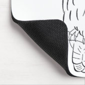 とまるフクロウのmousepad マウスパッド (コーナー)