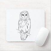 とまるフクロウのmousepad マウスパッド (マウス)