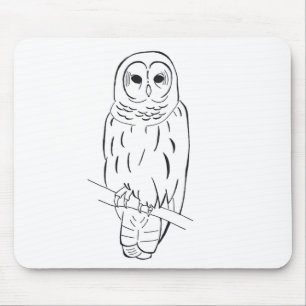 とまるフクロウのmousepad マウスパッド