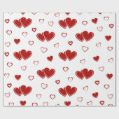 ともに愛によって囲まれる永久に2つのハート ラッピングペーパー (フラット)