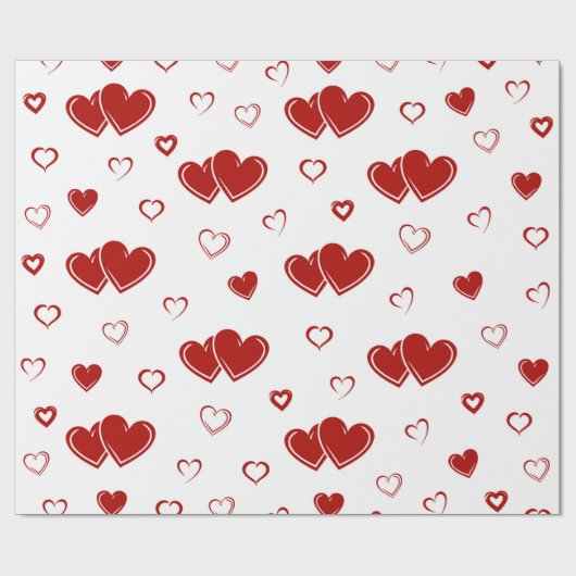 ともに愛によって囲まれる永久に2つのハート ラッピングペーパー (フラット)