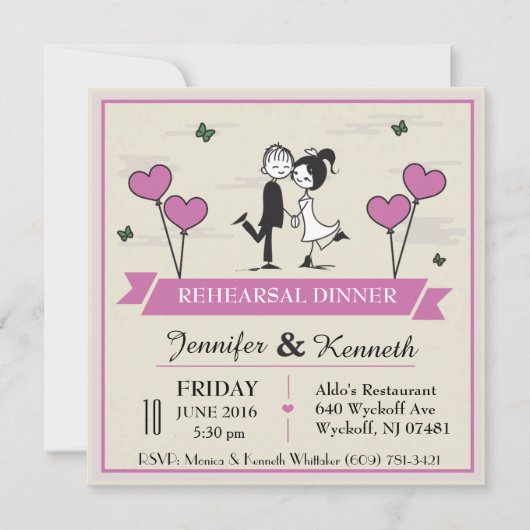 ともに新郎及び花嫁の招待状 招待状 (正面)