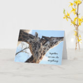 ともに私達は何でもしてもいいです! 甘いキリンカード カード (黄色い花)