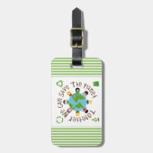 ともに私達は惑星を救ってもいいです ラゲッジタグ (正面縦)