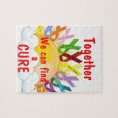 ともに私達は治療を見つけてもいいです ジグソーパズル (横)