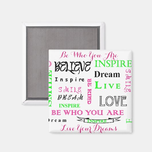 とやる気を起こさせるワード感動的マグネット マグネット (正面/裏面)