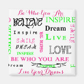 とやる気を起こさせるワード感動的マグネット マグネット (正面)