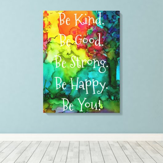 とやる気を起こさせるWords感動的 Canvas 18X24" キャンバスプリント (インサイチュ (ウッドフロア))