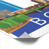 とよくはしゃぐイラストレーションボストユニークンスカイライン ポスター (角)