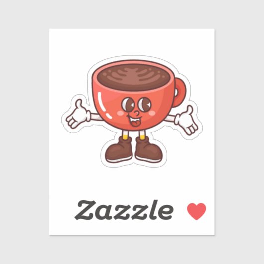 とよくはしゃぐマンガおもしろいー・コーヒーカップ シール (シート)