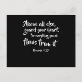 とりわけ、あなたのハート箴言423を守りなさい ポストカード (正面)