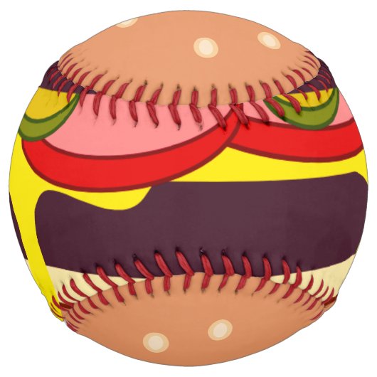 とろけるチーズたっぷりのダブルバーガー ソフトボール (正面)