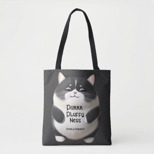 とろける愛らしさ Simply Enspired Purrr Pluffy-ness トートバッグ (正面)