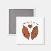 とろろ芋のかわいいサツマイモ マグネット (正面/裏面)