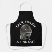 とんでもないアライグマとアライグマ服ごみを話す エプロン (正面)